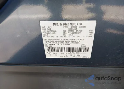2018 Ford Explorer Xlt from USA, damaged, VIN 1FM5K7DH7JGA27340
